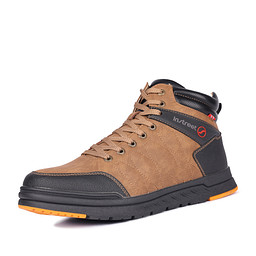 248-42MV-099SN Ботинки для активного отдыха мужские и.кожа/шерсть-и.мех желт-черн, INSTREET