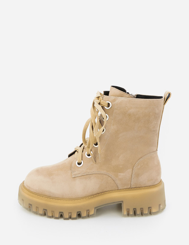 Бежевые зимние женские ботинки MASCOTTE 126-121031-0608 | ракурс 2