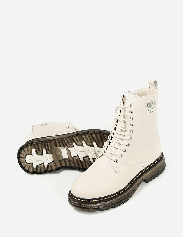 Белые женские зимние ботинки MASCOTTE 78-120431-0101 | ракурс 8