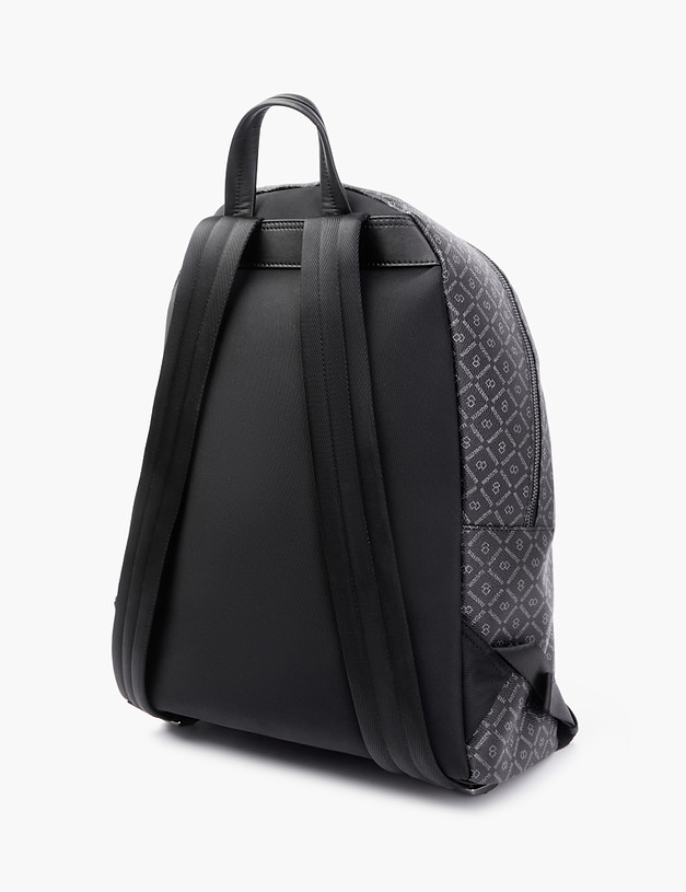 Черный мужской рюкзак с фирменным принтом MASCOTTE 604-2218-7302 | ракурс 4