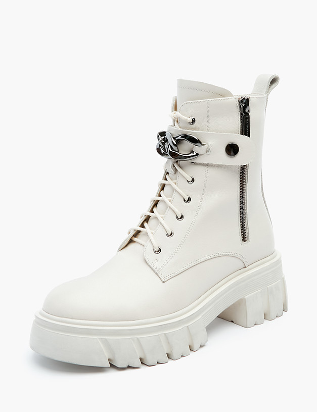 Белые женские ботинки MASCOTTE 102-220231-0101 | ракурс 2
