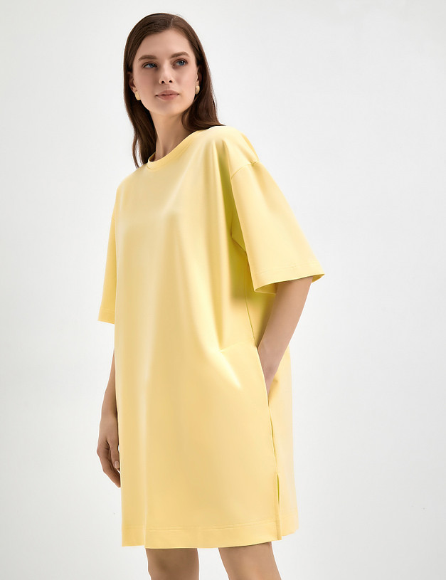 Желтое платье-футболка MASCOTTE 790-3110-2618 | ракурс 5
