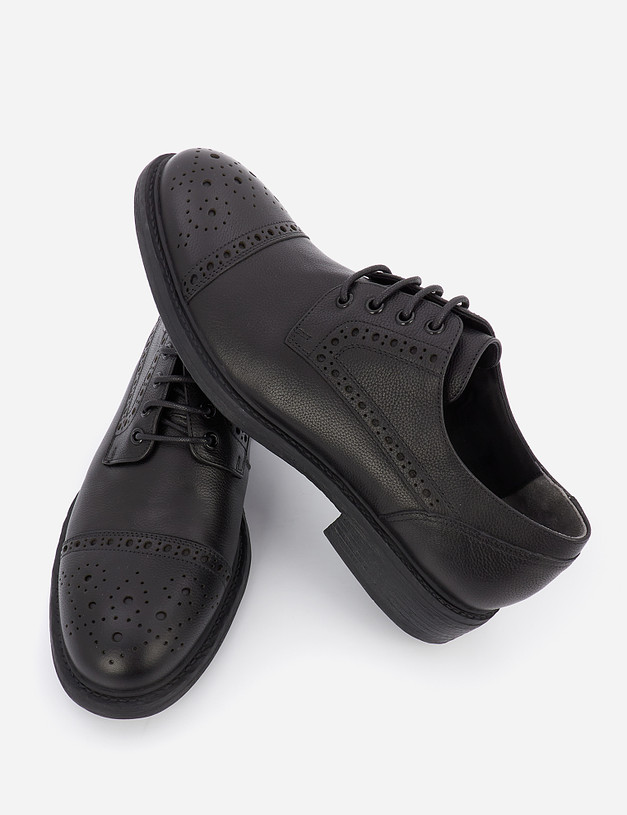 Черные мужские туфли MASCOTTE 128-124711-0102 | ракурс 7