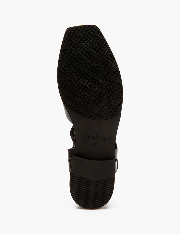 Черные кожаные женские сандалии MASCOTTE 22-4121092-0102 | ракурс 5