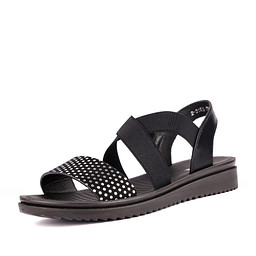 2-31WA-796SS Туфли летние женские и.кожа-текстиль/и.кожа черн, INSTREET