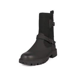 2-52WK-014TR Полусапоги женские текстиль-и.кожа/ворс.ткань черн, Zenden