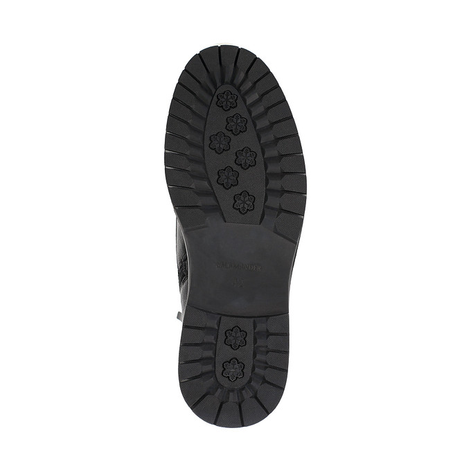Черные кожаные мужские ботинки с молнией и шнуровкой «Саламандер»