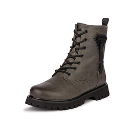 77-12WA-043SW Ботинки женские и.кожа/и.мех серый, INSTREET