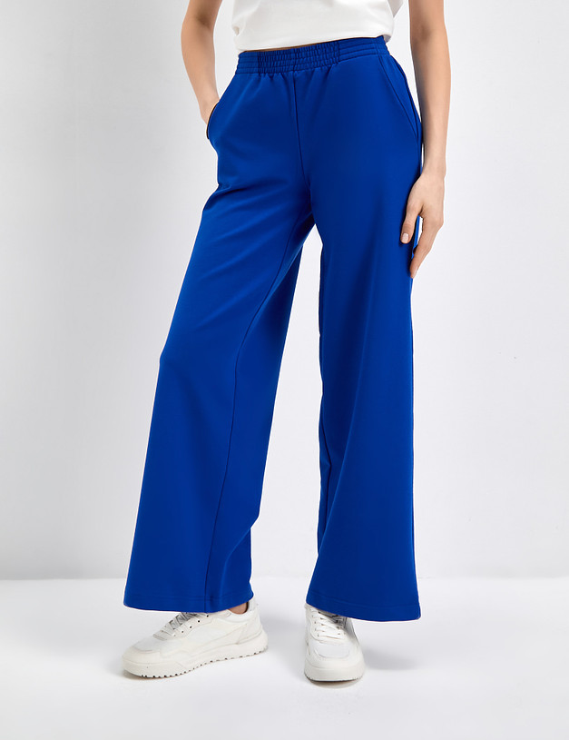 Синие женские брюки с эластичным поясом MASCOTTE 790-3112-2603 | ракурс 2