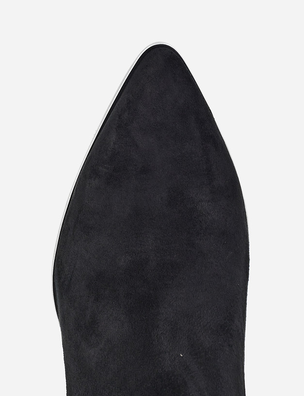 Черные женские ботфорты на каблуке MASCOTTE 100-020721-0602 | ракурс 5