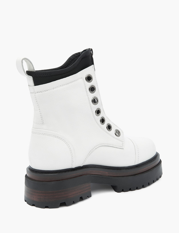 Белые женские ботинки из кожи MASCOTTE 22-3200221-3191M | ракурс 3