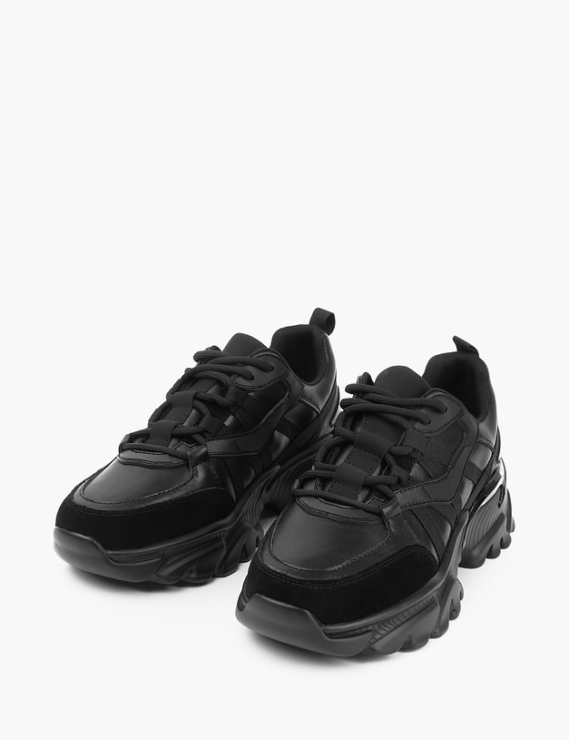 Черные женские кроссовки на массивной подошве MASCOTTE 234-214021-0602 | ракурс 7
