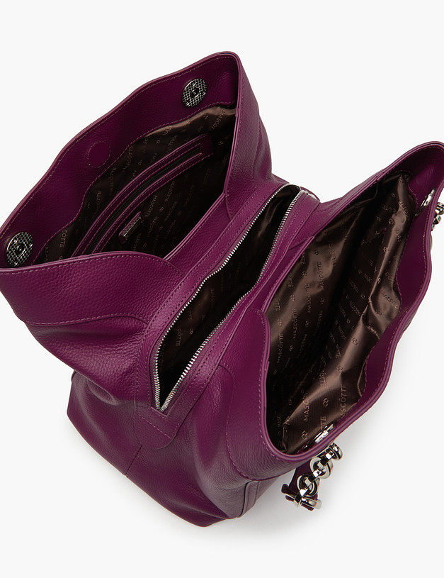 Фиолетовая кожаная женская сумка MASCOTTE 660-2254-106 | ракурс 4