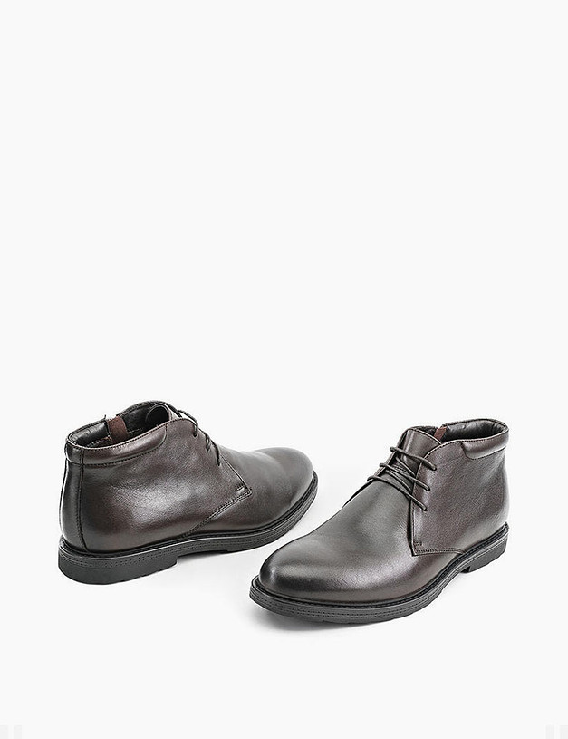Коричневые кожаные мужские ботинки MASCOTTE 128-0273322-0109 | ракурс 2
