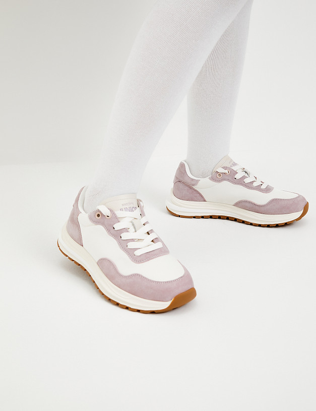 Бело-розовые кроссовки для девочек MASCOTTE 234-320621-0206 | ракурс 8