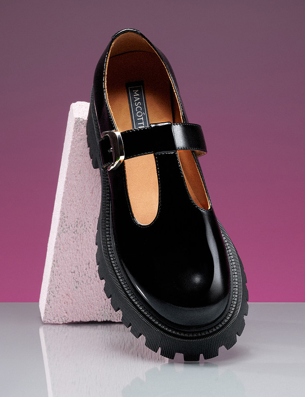 Черные женские туфли Мэри Джейн MASCOTTE 234-123516-3701M | ракурс 1