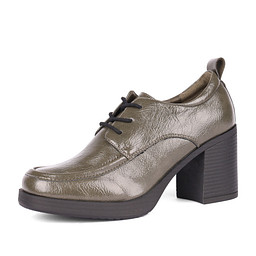 145-42WK-032DS Полуботинки женские и.лак/и.кожа-текстиль зелен, INSTREET