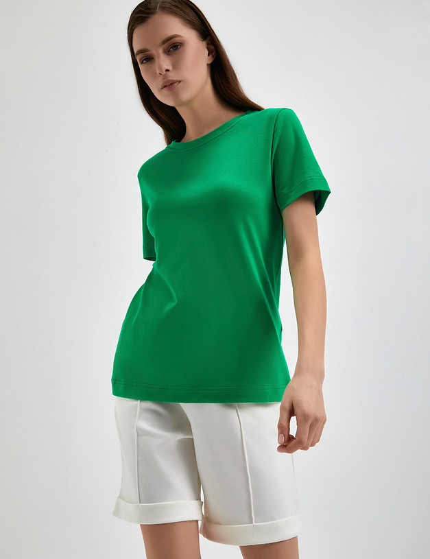 Зеленая женская футболка MASCOTTE 790-3114-2604 | ракурс 3