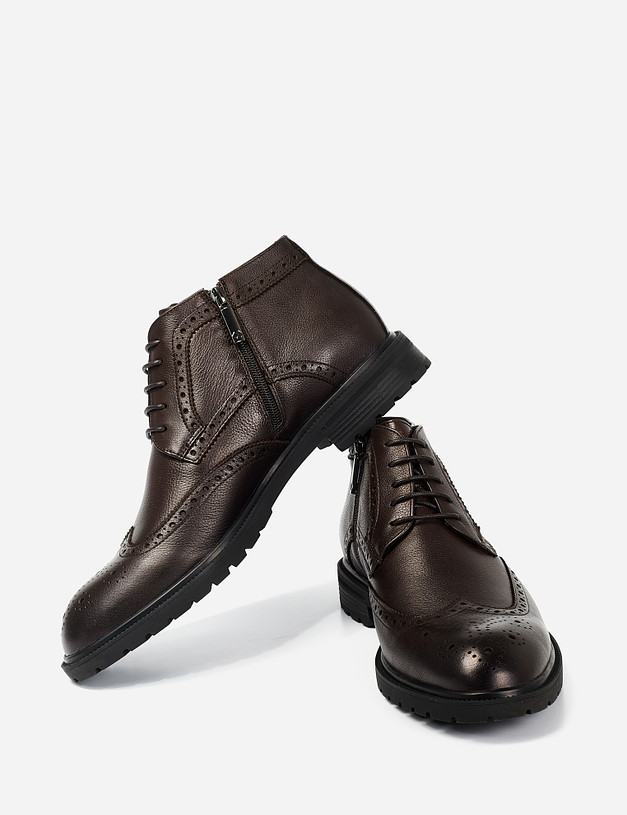 Мужские ботинки цвета горького шоколада MASCOTTE 128-122322-0109 | ракурс 8