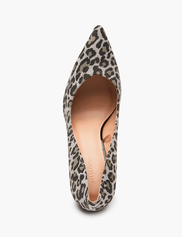 Серые женские туфли с леопардовым принтом MASCOTTE 94-420111-0610 | ракурс 4