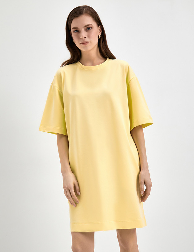 Желтое платье-футболка MASCOTTE 790-3110-2618 | ракурс 4