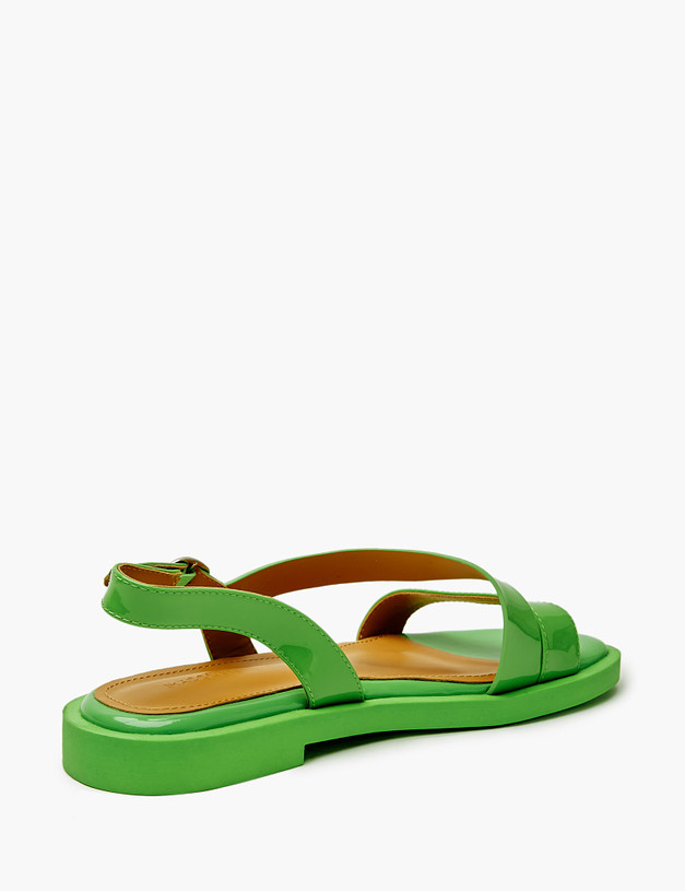 Зеленые лакированные женские сандалии MASCOTTE 94-410211-0704 | ракурс 3