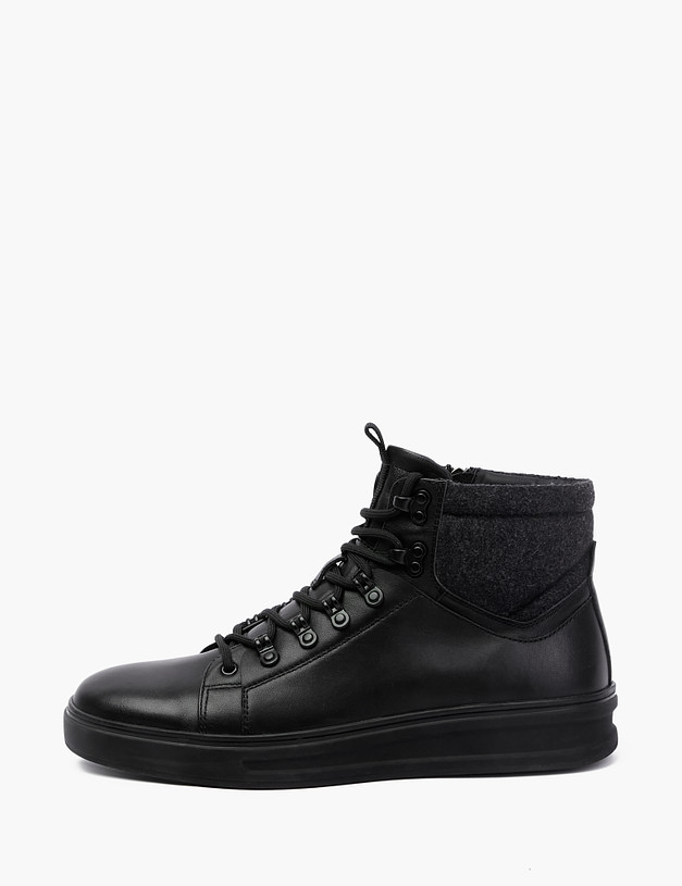 Черные мужские ботинки с контрастной вставкой MASCOTTE 22-2253123-3100M | ракурс 1