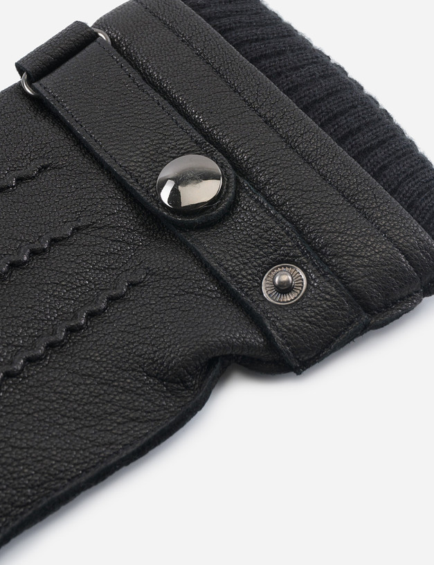 Черные демисезонные мужские перчатки MASCOTTE 717-0216-0102 | ракурс 3