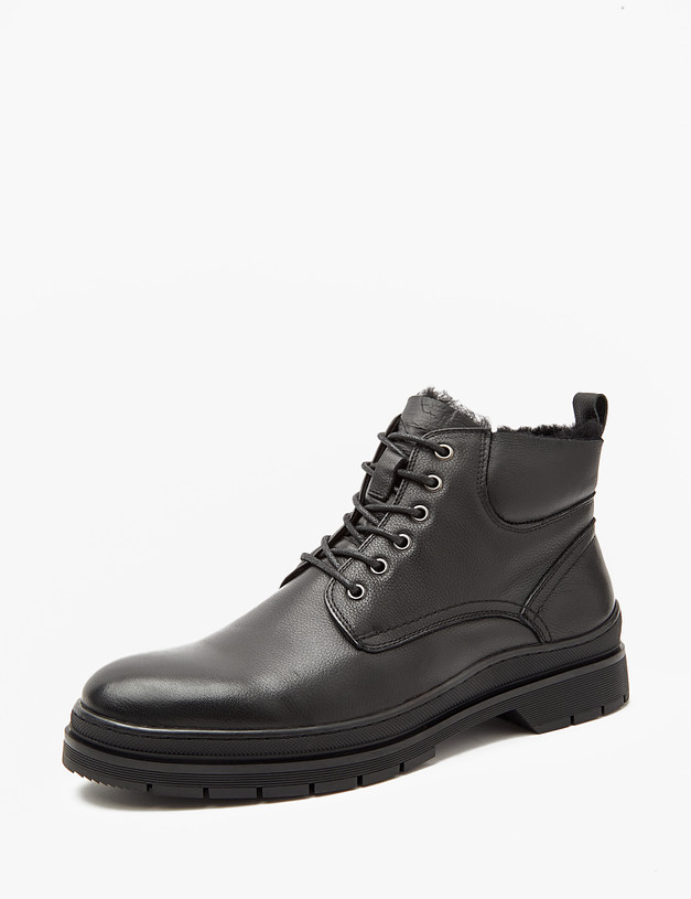 Черные мужские зимние ботинки MASCOTTE 58-124631-0102 | ракурс 2