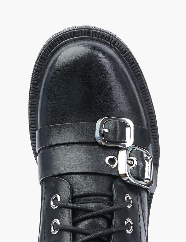 Черные женские ботинки с ремешками MASCOTTE 102-220831-0102 | ракурс 4