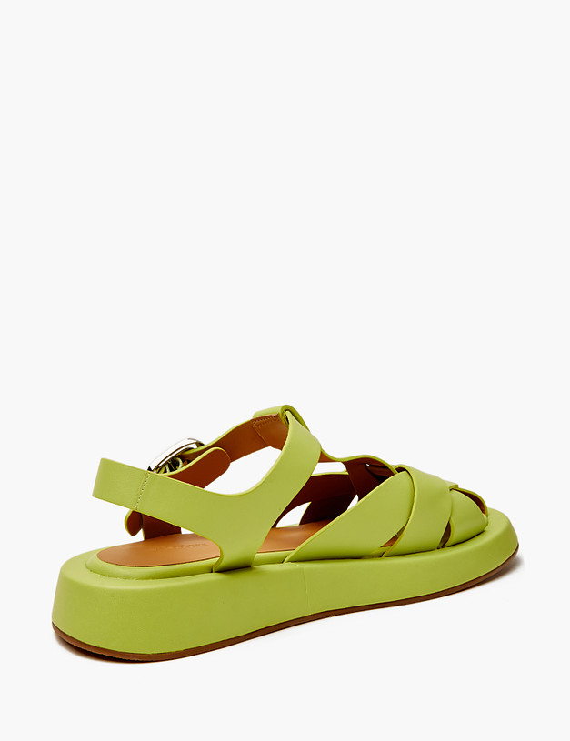 Зеленые женские сандалии MASCOTTE 172-4121914-6547M | ракурс 3
