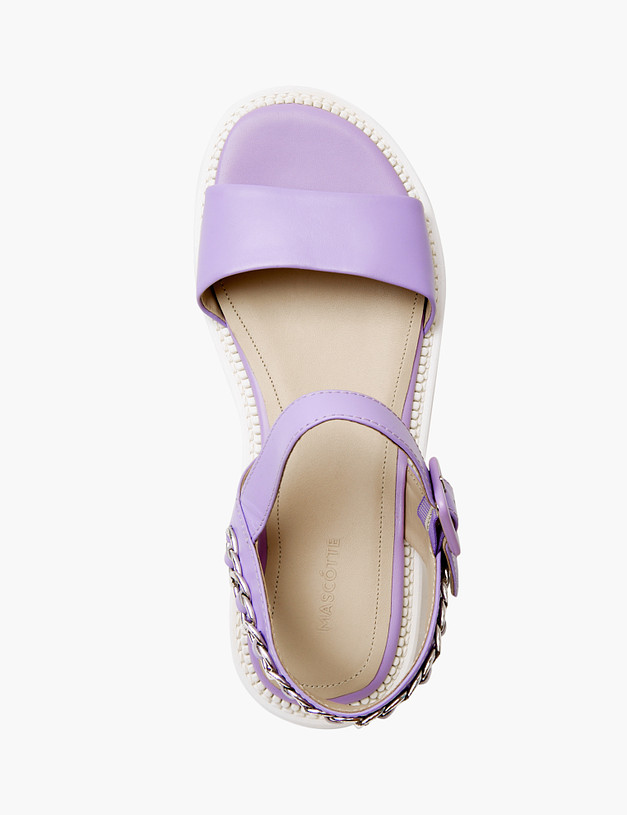 Фиолетовые женские сандалии из кожи MASCOTTE 233-3181912-6526M | ракурс 4