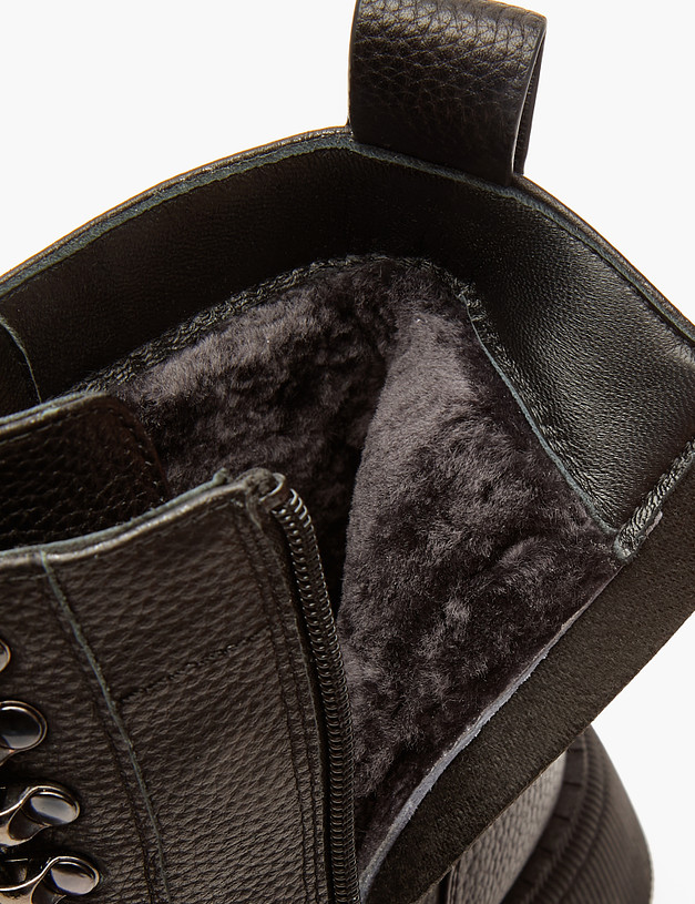 Черные женские зимние ботинки MASCOTTE 233-324031-0102 | ракурс 7