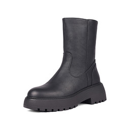 163-42WK-129SW Полусапоги женские и.кожа/и.мех черн, INSTREET