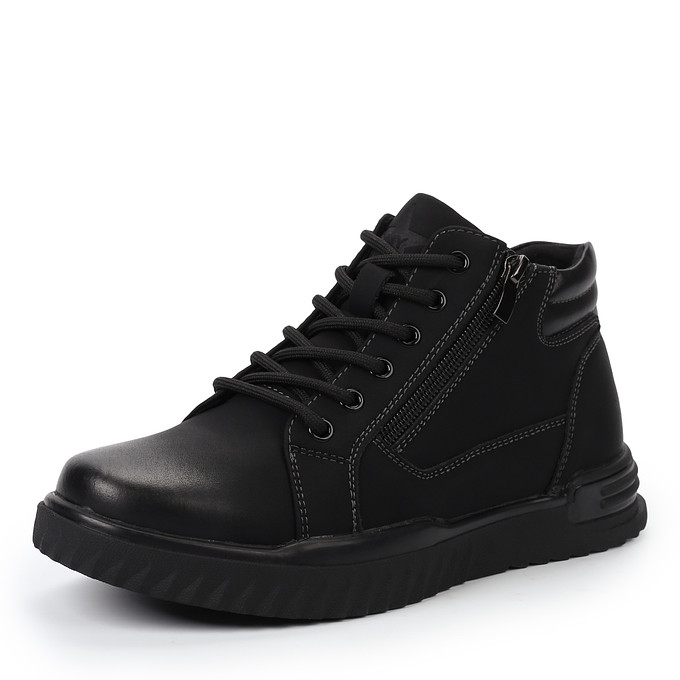 Черные детские ботинки для мальчиков из кожи MUNZ YOUNG