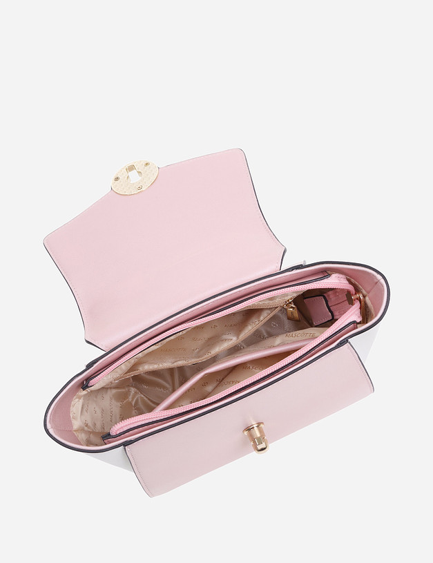 Розовая женская сумка из кожи MASCOTTE 604-0151-106 | ракурс 5