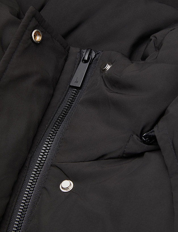 Черное женское дутое пальто MASCOTTE 234-3428-2402 | ракурс 8