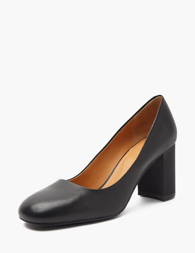 Черные женские туфли из кожи MASCOTTE 175-4123112-3501M | ракурс 2