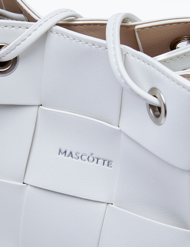 Белая женская сумка с плетеным дизайном MASCOTTE 610-4118-601 | ракурс 7