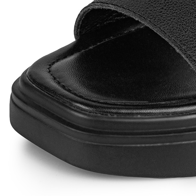 Черные женские кожаные сандалии«Томас Мюнц»