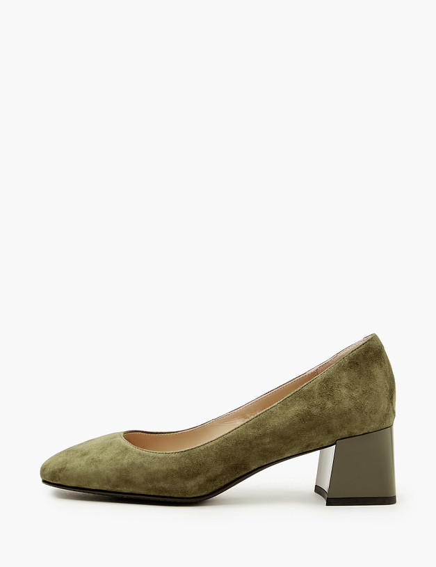 Оливковые женские туфли на низком каблуке MASCOTTE 175-3182612-0604 | ракурс 1