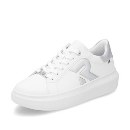 W1204-82 Туфли женские нат.кожа-и.кожа/текстиль бел, Rieker