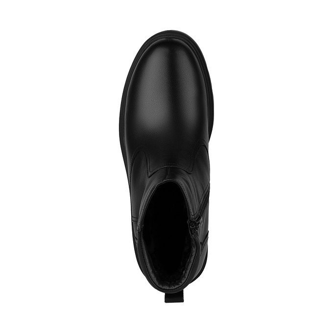 Высокие кожаные черные мужские ботинки с мехом "Саламандер"