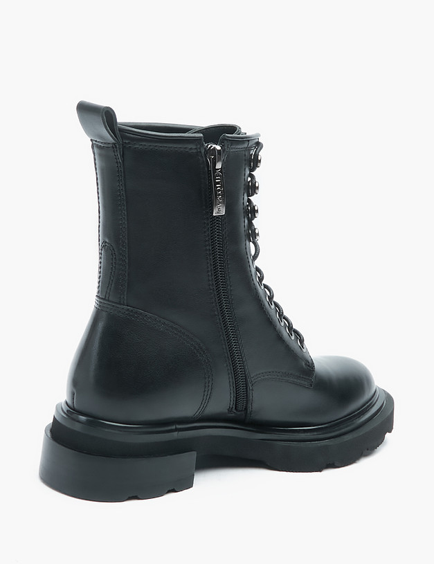 Черные женские ботинки из кожи MASCOTTE 99-2260821-3100M | ракурс 3
