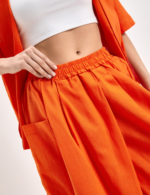 Оранжевые женские брюки-кюлоты MASCOTTE 790-3116-2713 | ракурс 5