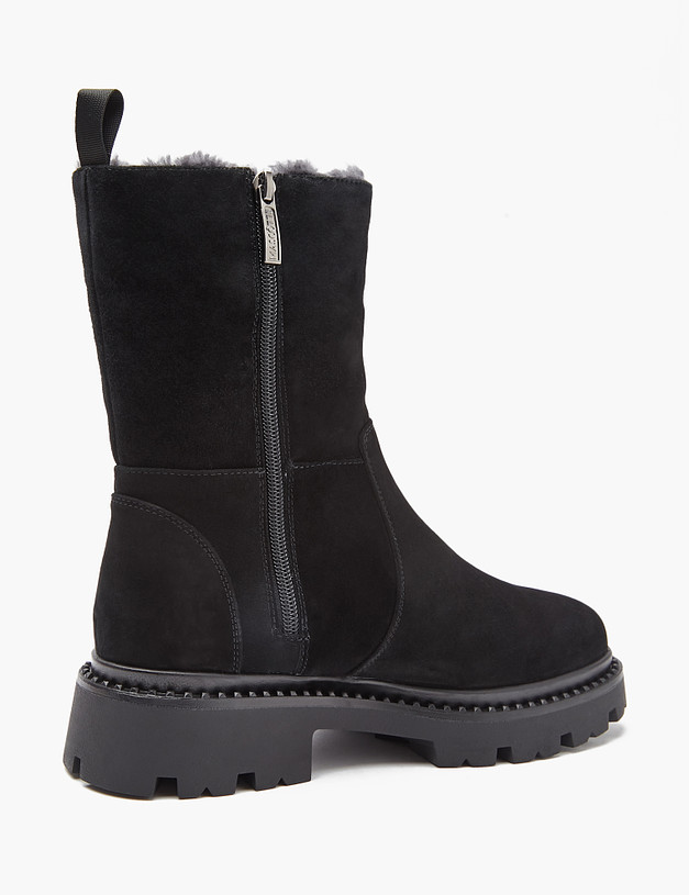 Черные женские зимние ботинки MASCOTTE 233-3201736-3605M | ракурс 3