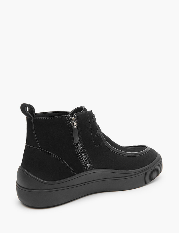 Черные мужские зимние ботинки из нубука MASCOTTE 22-321831-3301M | ракурс 3