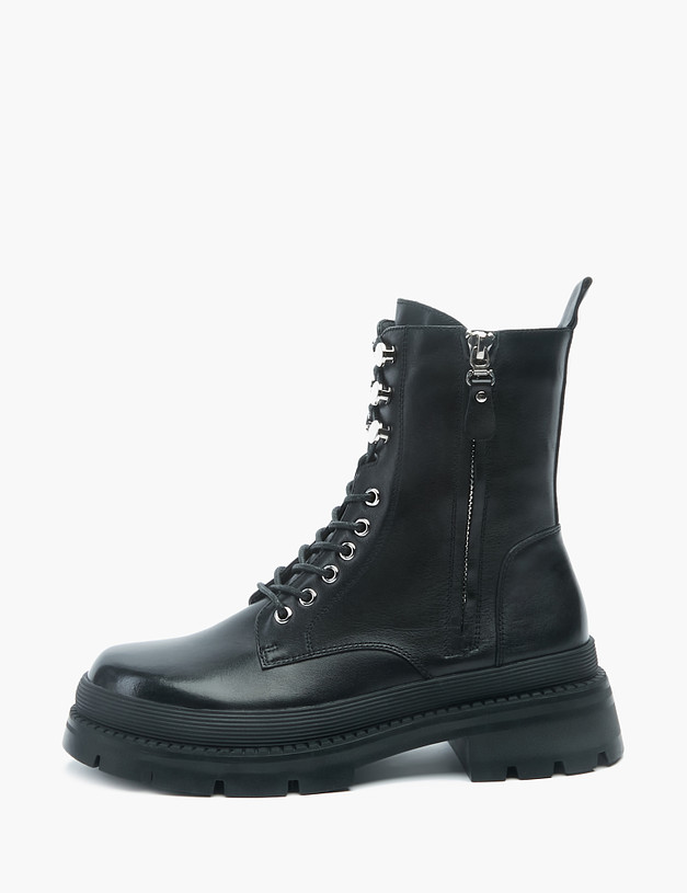 Черные женские ботинки с боковой молнией MASCOTTE 58-225534-0102 | ракурс 1