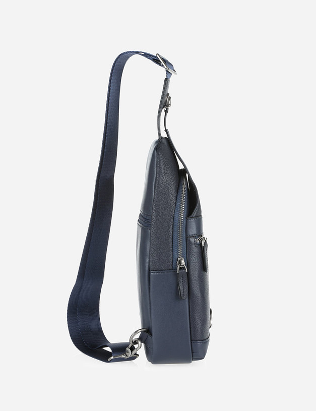 Синяя мужская сумка-слинг MASCOTTE 604-9110-103 | ракурс 4