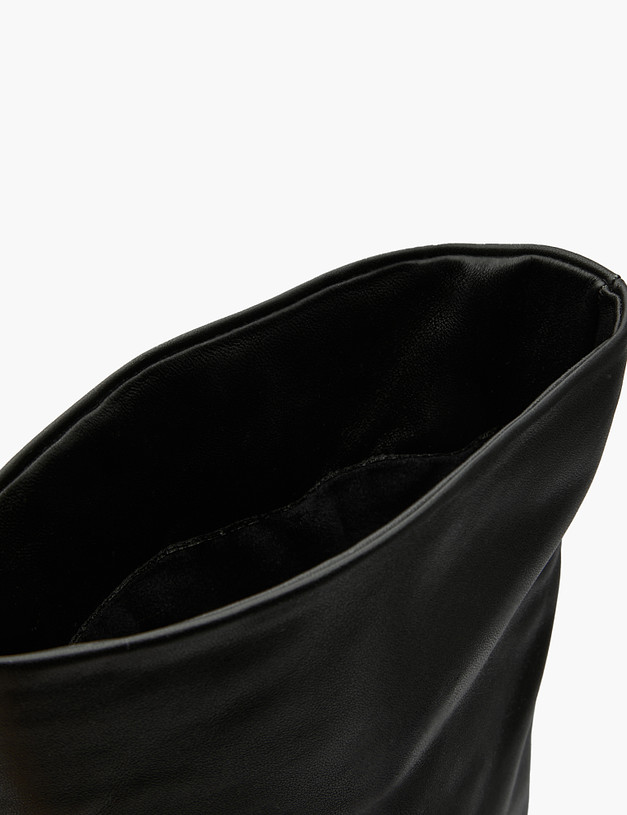 Черные кожаные женские ботфорты на зиму MASCOTTE 126-321031-3100M | ракурс 6